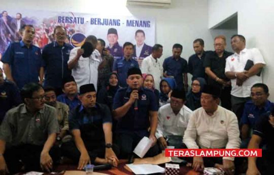Pilgub Lampung, Tobas: Partai Nasdem Tetap Solid Dukung Mustafa