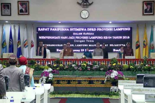 HUT Ke-54, Ketua DPRD: Kemajuan Lampung Pesat