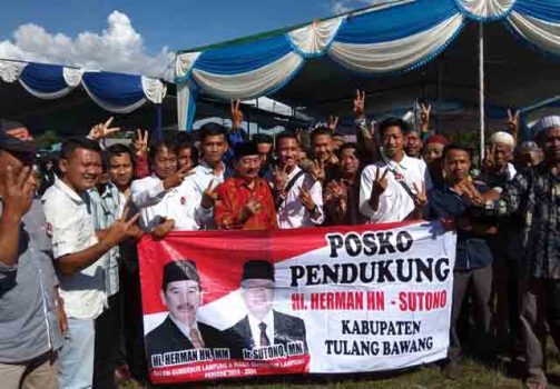 Kampanye di Tulangbawang, Herman HN Kembali Tegaskan akan Perbaiki Semua Jalan Provinsi