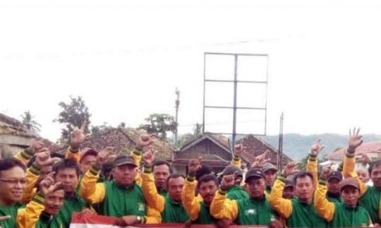 PilbupTanggamus, Ratusan Tukang Ojek Deklarasi Dukung Sam-Ni