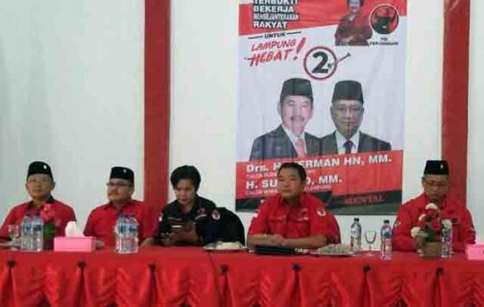 Sutono Hadiri Rakor DPC PDI Perjuangan Lampung Tengah