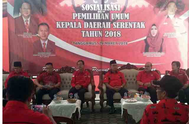 Sutono Hadiri Konsolidasi PDI Perjuangan Tanggamus