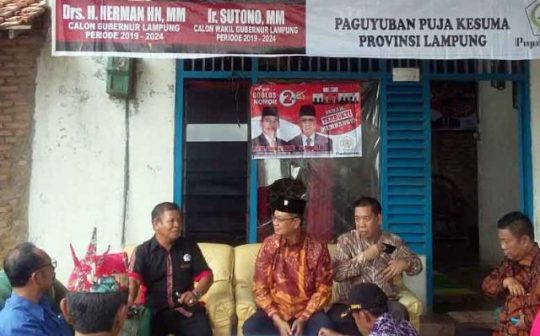 Di Tulangbawang Barat, Sutono Konsolidasi dengan Paguyuban Pujakesuma