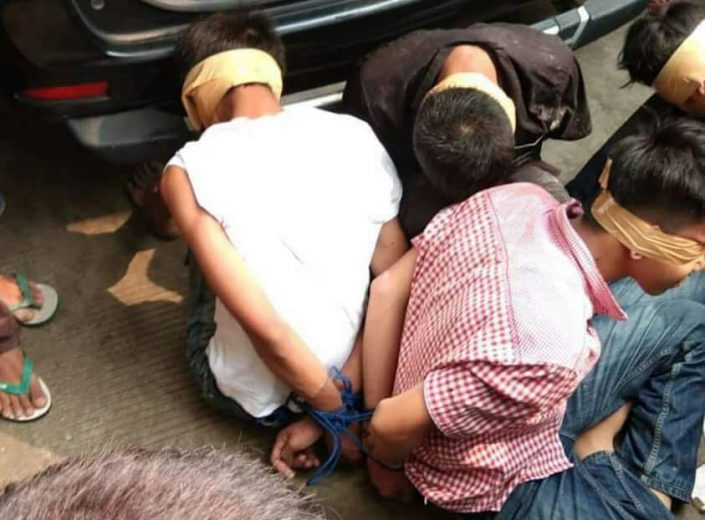 Tersangka begal asal Lampung dibekuk polisi dan warga di Cikupa, Tangerang, Kamis (19/4/2018). Foto: Istimewa