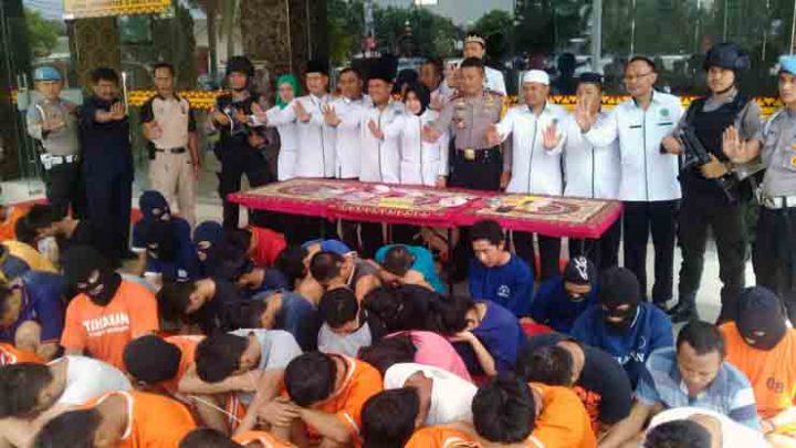 Maret 2108, Polresta Bandarlampung Tahan 58 Tersangka Penyalahguna Narkoba