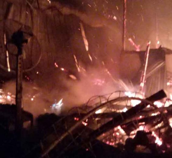 Gudang Intan Salon di Langkapura Ludes Dilalap Si Jago Merah