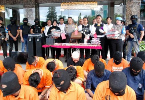 Dua Pekan, Polresta Bandarlampung Tahan 38 Tersangka