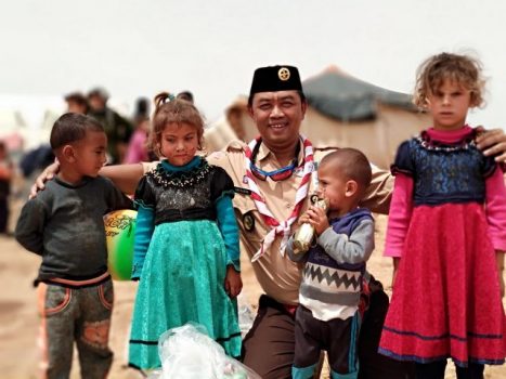 Catatan Sedih Kisah Relawan Pramuka Bersama Anak-anak Pengungsi Palestina dan Suriah