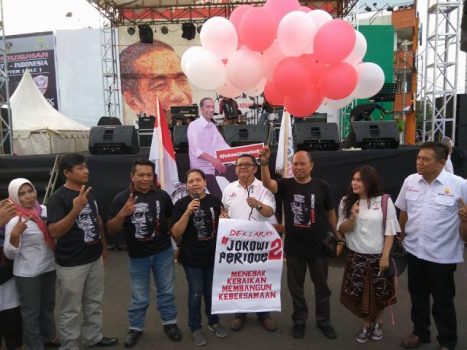 Dikukuhkan, Seknas Jokowi Lampung Langsung Deklarasi #Jokowi2Periode