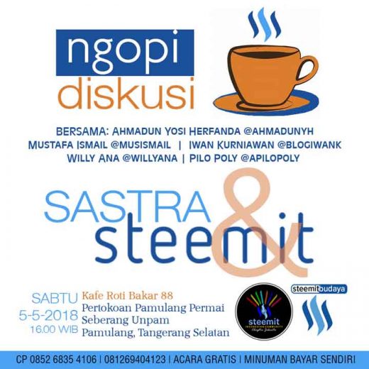 Sastrawan Gelar Diskusi “Steemit dan Sastra”