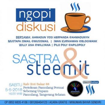 Sastrawan Gelar Diskusi “Steemit dan Sastra”