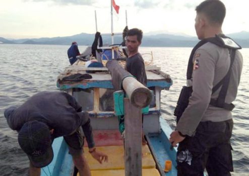Ditpolair Polda Lampung Amankan Enam Terduga Pelaku “Illegal Fishing”
