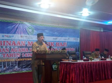 Herman HN Hadiri Manasik Haji di Masjid Al Furqon Bandarlampung