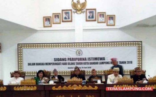 DPRD Bandarlampung Gelar Sidang Istimewa HUT ke-336 Kota Bandarlampung