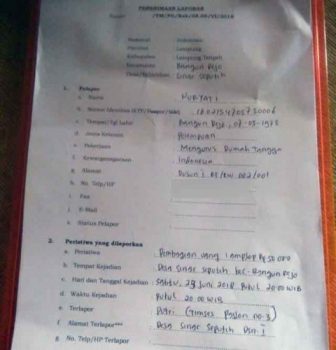 Ketua Panwas Lamteng Bantah Ancam Pelapor Money Politic