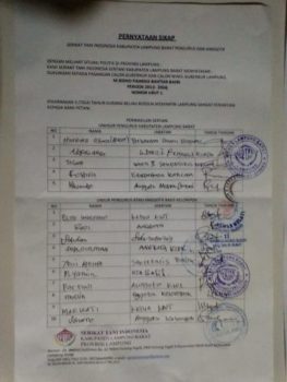 Sertani Lampung Barat Dukung Ridho Ficardo-Bachtiar Basri