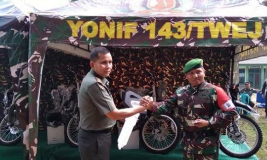 Kunker di Lampung, Pangdam Sriwijaya Serahkan Bantuan Lima Trail