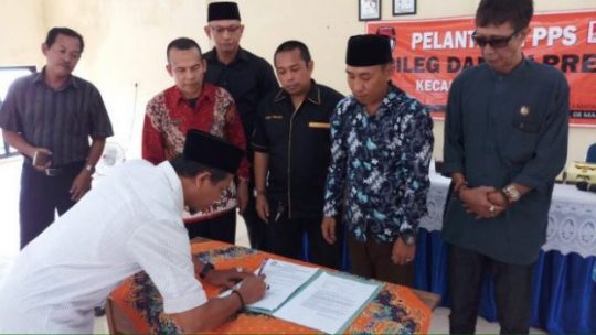 PPS Pileg dan Pilpres Se-Bandarlampung Dilantik