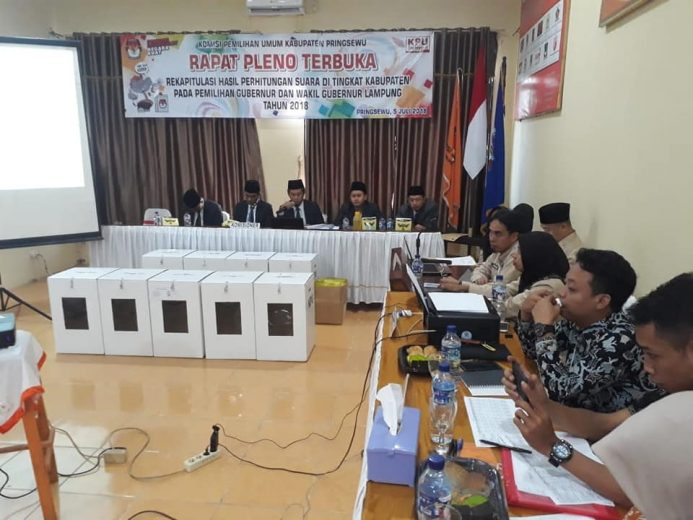 Penghitungan Suara Pilgub Lampung di Pringsewu, Arinal – Nunik Unggul