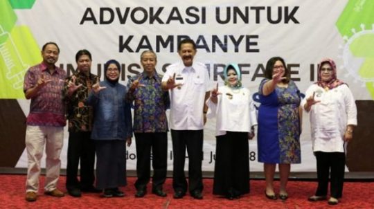 Pemprov Lampung dan Kemenkes Eliminasi Campak dan Rubella dengan Imunisasi MR 2020