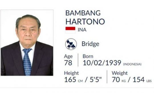 Bos Djarum Perkuat Tim Bridge Indonesia di Asian Games