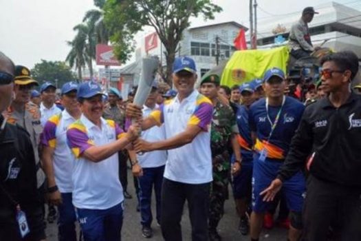 Danrem Garuda Hitam Lari Bawa Obor Asian Games 2018