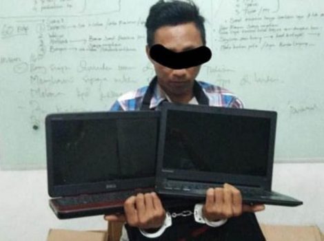 Curi Tiga Laptop di Warnet, Warga Lamsel Ini Diringkus di Dermaga Bom