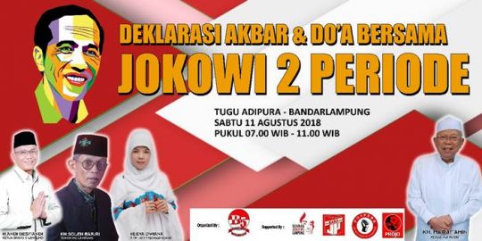 Ribuan Relawan Jokowi Lampung Siap Deklarasi dan Doa Bersama