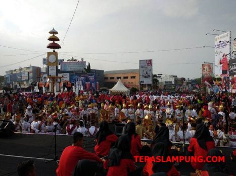 Penyambutan Obor Asian Games XVIII di Bandarlampung Berlangsung Meriah