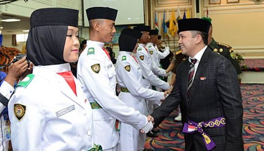 Gubernur Ridho Kukuhkan Anggota Paskibra Provinsi Lampung