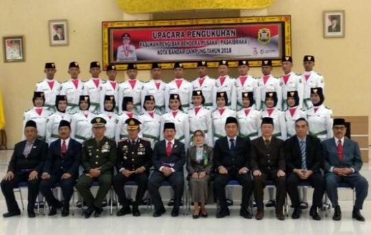HUT RI, Walikota Herman HN Kukuhkan Anggota Paskibraka 2018