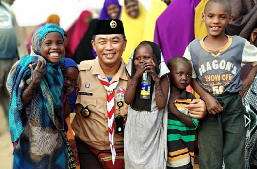 Senyum Anak-anak Pengungsi Somalia saat Bertemu Relawan Pramuka