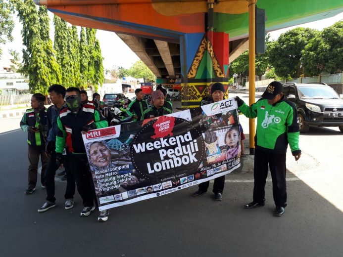 Puluhan Komunitas Dukung Weekend Peduli Lombok ACT Lampung