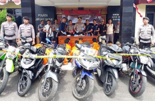 Operasi Sikat Krakatau 2018, Polres Lambar Amankan 17 Tersangka