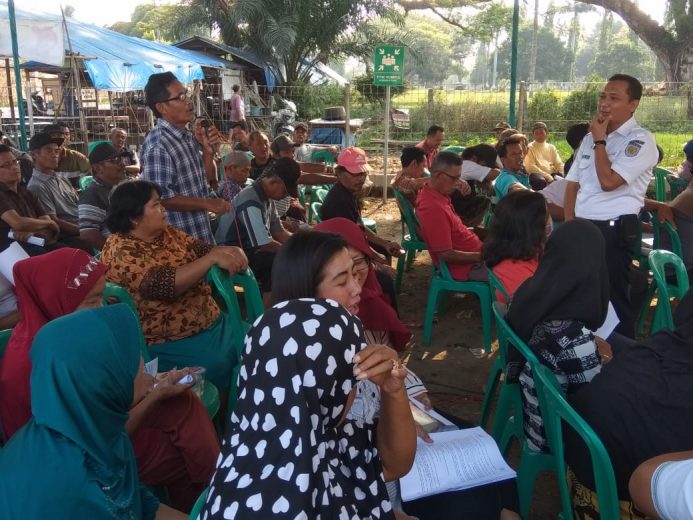 Ratusan Warga Sinar Banten, Bekri, Lamteng Ikuti Sosiaisasi Aset Bersama PT KAI