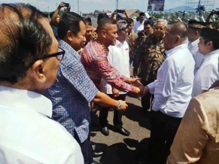 Danrem 043/Gatam Sambut Menhan RI di Bandara Radin Inten II