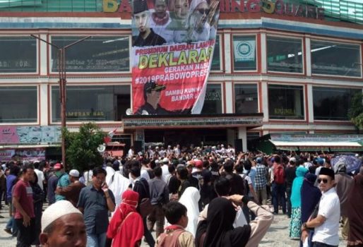 Di Bandarlampung, Deklarasi Gerakan Nasional Prabowo Presiden Meriah