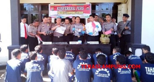 Operasi Sikat Krakatau, Polres Lampura Bekuk 19 Pelaku Kejahatan