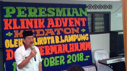 Walikota Herman HN Resmikan Klinik Advent di Kedaton