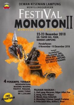 33 Aktor-Aktris akan Adu Akting pada Festival Monolog DKL 2018