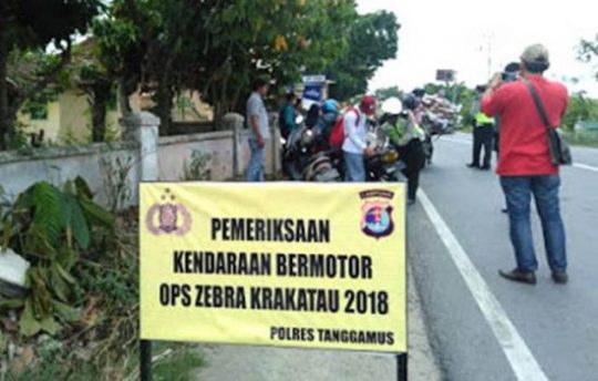 Sepekan Operasi Zebra, Polres Tanggamus Tindak 1.253 Pengendara