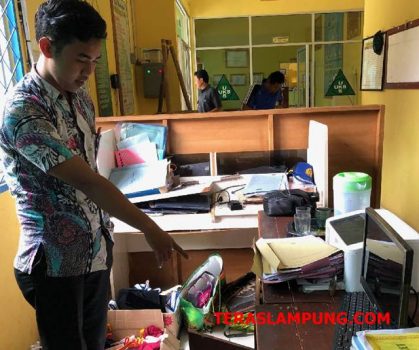 SMPN 7 Kotabumi Dibobol Pencuri, Tujuh Laptop Raib