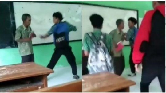 Viral Guru “Dikeroyok” Siswanya, Pihak Sekolah Menyebutnya Itu Bercanda