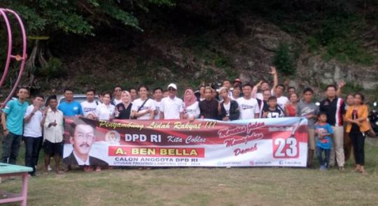 Temui Warga Lamsel, Ini Janji Ben Bella Jika Terpilih Jadi Anggota DPD RI