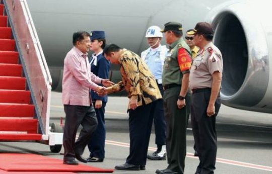Hadiri Silaknas ICMI, Gubernur Ridho Sambut Wapres Jusuf Kalla