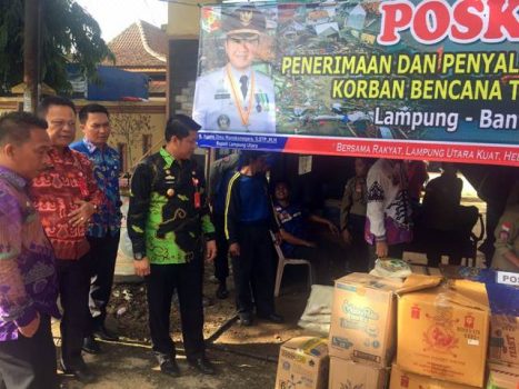 BPBD Lampura Salurkan Bantuan Sembako untuk Korban Tsunami di Lamsel
