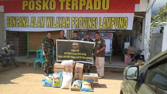 Kodam Bukit Barisan Salurkan Bantuan Korban Tsunami Lampung Selatan