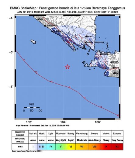 Ini Penjelasan Badan Geologi tentang Gempa Bumi di Tanggamus Tadi Malam
