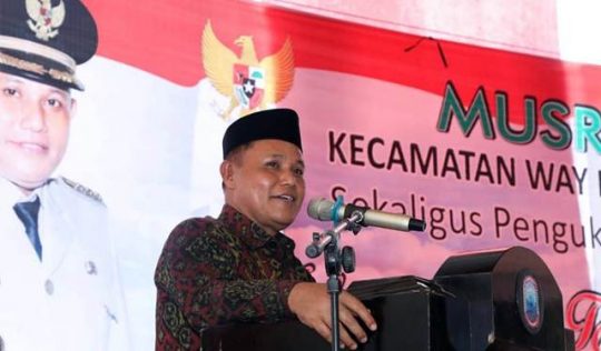 Dana APBD 2019 untuk Kecamatan Way Panji Sebesar Rp16,7 Miliar