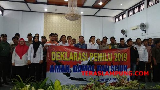 Bawaslu Bandarlampung Gelar Deklarasi Pemilu Damai